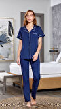 Cossy By Aqua Kadın Lacivert Pijama Takım 25526