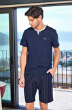Cossy By Aqua Erkek Lacivert Pijama Takım A25911 