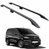 Citroen Berlingo Uzun Şase 2018-2025 Alüminyum Tavan Rayları, Plus Serisi - Siyah