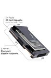 Cardx - Burano Clips - Yeni Nesil Minimalist Cüzdan & Metal Kartlık - Rfid Koruma (SİYAH)
