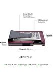 Cardx - Burano Clips - Yeni Nesil Minimalist Cüzdan & Metal Kartlık - Rfıd Koruma (WİNE RED)