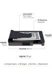 Cardx - Burano Clips - Yeni Nesil Cüzdan & Kartlık- Minimalist Metal Cüzdan - Rfid Koruma (SİYAH)