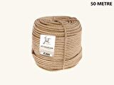Jütburada Jüt Halat 4 mm 50 Metre Hasır Dekor Süsleme İp