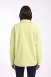 Kadın Oversize Jean Gömlek Neon Yeşil