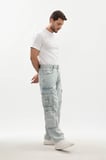 Erkek Kargo Cepli Jean Pantolon