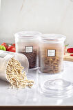 12li Barok Yuvarlak Büyük Kavanoz Seti & Saklama Kabı & Erzak Kabı (12*2000 ML)