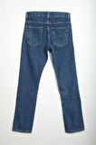 Erkek Regular Fit Normal Kesim %100 Pamuk Koyu Mavi Jean Pantolon