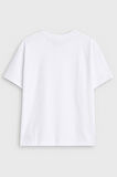 Kadın Bisiklet Yaka %100 Pamuk Kemer Baskılı Kısa Kollu T-Shirt