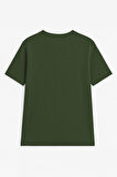 Erkek Bisiklet Yaka Basic Düz Kısa Kollu Gri T-shirt