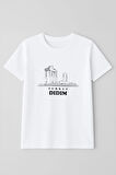 Erkek Bisiklet Yaka %100 Pamuk Didim Baskılı Kısa Kollu T-shirt