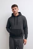 Erkek Kapüşonlu Cepli Antrasit Sweatshirt