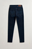 Kadın Skinny Fit Likralı İndigo Jean Pantolon