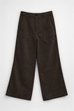 Kadın Yüksek Bel Kahverengi Wide Leg Pantolon