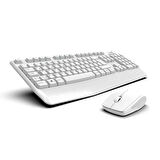 Turbox Workeys Office USB Kablosuz 2.4ghz Multimedia Standart Q Klavye Mouse White