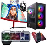 Turbox Tx4546 AMD Ryzen 5 3600 6 Çekirdek 32GB DDR4 512GB NVMe 4GB RX550 23.6 Curved Oyuncu Masaüstü Bilgisayar