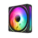 Dragos LS300 Premium ARGB 3x120mm 1200RPM Kontrolcülü Siyah Kasa Fanı