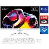 Turbox TAxPro12 i5 12450H 64GB DDR4 Ram 2TB SSD 23.6 inç FHD Bluetooth Webcam WiFi All in One PC