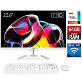 Turbox TAxPro13 i7 1265U 64GB DDR4 Ram 1TB SSD 23.6 inç FHD Bluetooth Webcam WiFi All in One PC