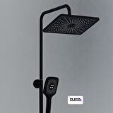 Duxxa Piano Bataryalı Duş Seti Mat Siyah DP.100.MS