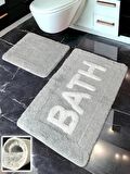 Jarama Açık Gri 2li Banyo Paspası (60x100 50x60 cm)