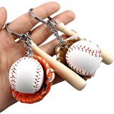 BUFFER® Gerçekçi Beyzbol Tasarımlı Şık Anahtarlık Kolye Çanta Süsü Baseball Keychain