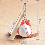 BUFFER® Gerçekçi Beyzbol Tasarımlı Şık Anahtarlık Kolye Çanta Süsü Baseball Keychain