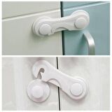 BUFFER® Bebek Çocuk Güvenliği Çekmece ve Dolap İçin Kendiliğinde Yapışkanlı Vidasız Kapak Kilidi