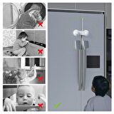 BUFFER® Bebek Çocuk Güvenliği Çekmece ve Dolap İçin Kendiliğinde Yapışkanlı Vidasız Kapak Kilidi