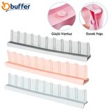 BUFFER® Vantuzlu Kauçuk Sıvı Sızdırmaz İzolasyon Mutfak Banyo Duş Bariyeri Lavabo Kenar Tutucu Set