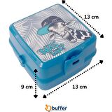 BUFFER® Kendiliğinden Kaşık Çatallı Beslenme Kutusu 4 Bölmeli Pratik Beslenme Kabı 