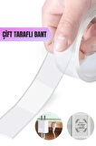 Süper Güçlü Çift Taraflı Bant - İz Bırakmaz, Şeffaf, Yapıştırıcı Montaj Bandı (Çok Amaçlı)