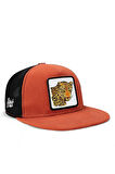  Hip Hop Kids Jaguar Logolu Kiremit-Siyah Çocuk Trucker Şapka