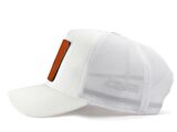 BlackBörk V1 Trucker Aslan - 14 Kod Logolu Unisex Beyaz Şapka (Cap)
