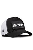 Cordura Not Today Logolu Siyah-Beyaz Trucker Şapka
