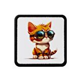 V1 Kedi - 1BS Kod Logolu Beyaz-Siyah Çocuk Bench (Patch)