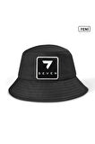 Bucket 7 Numara Logolu Siyah Şapka