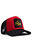  El Patron Logolu Siyah-Kırmızı Trucker Şapka