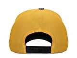 BlackBörk V1 Trucker A Harf - 4 Kod Logolu Unisex Antrasit-Sarı Şapka (Cap)