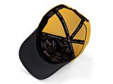 BlackBörk V1 Trucker A Harf - 4 Kod Logolu Unisex Antrasit-Sarı Şapka (Cap)