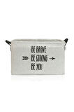 Be You Gri Dolap İçi Çamaşır Çocuk Odası Oyuncak Düzenleyici Katlanır Saklama Sepeti  37x27x25