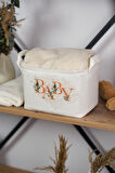 Baby Baskılı Dikdörtgen Katlanabilir Organizer Sepet 25 x 14 x 18