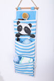 Panda Baskılı 3 Cepli Çok Amaçlı Askılı Duvar Tipi Dolap Içi Banyo Mutfak Düzenleyici Organizer 20 x 60
