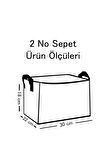 Ocean Desenli Çok Amaçlı Dolap Içi Düzenleyici Dekoratif Dikdörtgen Düzenleyici Sepet 30 x 22 x 18