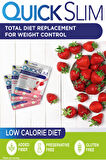 Quick Slim Yüksek Proteinli Öğün Tozu, 30 Öğün Shake + Protein Shaker, Çilek Aromalı