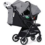 Wow Kabin Boy Tek Elle Kolay Katlanır Travel Bebek Arabası Autofold Grey Black