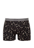 Mavi Grafik Baskılı Siyah Boxer 091719-900