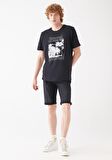 Nicholas Dark Smoke Mavi Black Jean Şort 0416081307