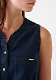 Mavi Suzy Mürekkep Rengi Gold Denim Elbise 130317-81270