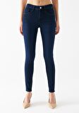 Tess Koyu Mavi Gold Luxury Jean Pantolon 100328-82196