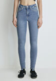 Serenay Gold Shape Vintage Indigo Mavisi Jean Pantolon 100980-82194